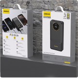 Dudao K12Pro 20000mAh Powerbank 22.5W mit 3 Ports PD USB-A USB-C - Schwarz