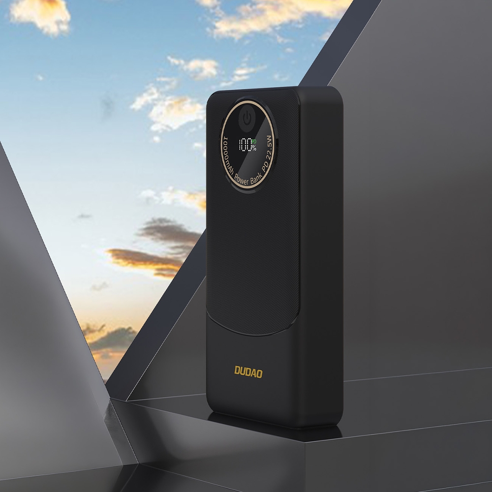 Dudao K12Pro 20000mAh Powerbank 22.5W mit 3 Ports PD USB-A USB-C - Schwarz