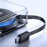 Joyroom JR-PR1 10000mAh Powerbank mit integriertem USB-C Kabel - 22.5W externe Batterie - Schwarz