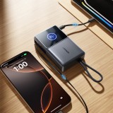 Joyroom JR-PR1 10000mAh Powerbank mit integriertem USB-C Kabel - 22.5W externe Batterie - Schwarz