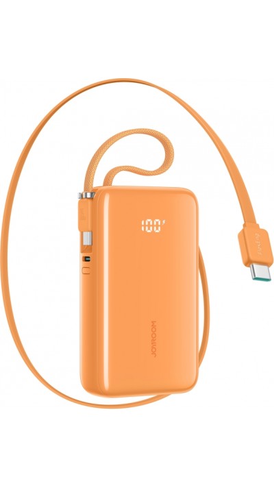 Joyroom JR-PR2L Powerbank 10000mAh 35W mit integrierten USB-C-Kabeln - Orange