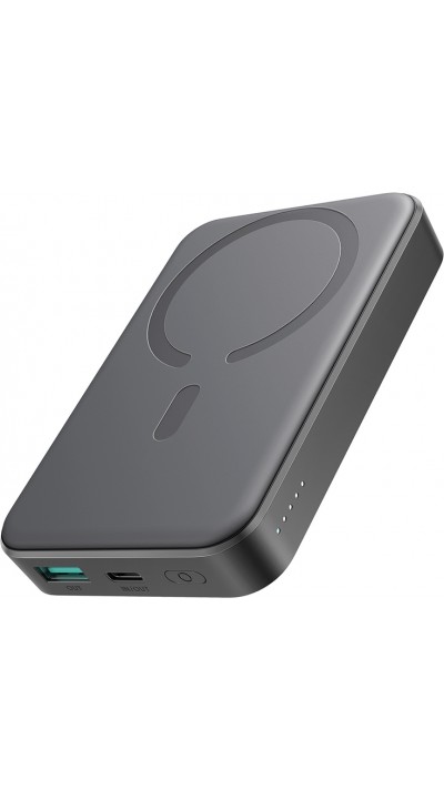 Powerbank Joyroom JR-W020 Mini 10000mAh USB-A / USB-C Induktiv 20W mit USB-C Kabel - Schwarz