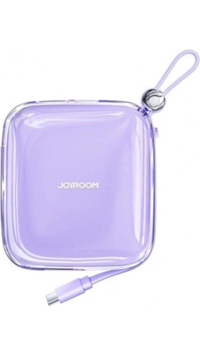 Joyroom Jelly Mini 10000mAh 12W tragbare Powerbank USB-C / USB-A - Violett