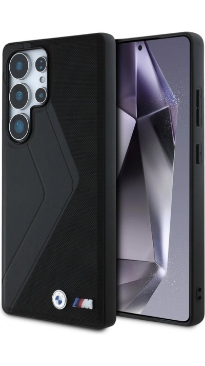 Galaxy S25 Ultra Case Hülle - BMW Oversized Lederhülle mit MagSafe-Kompatibilität - Schwarz