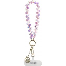 Guess Universeller Smartphone Kettenarmband mit Tropfenperlen - Rosa