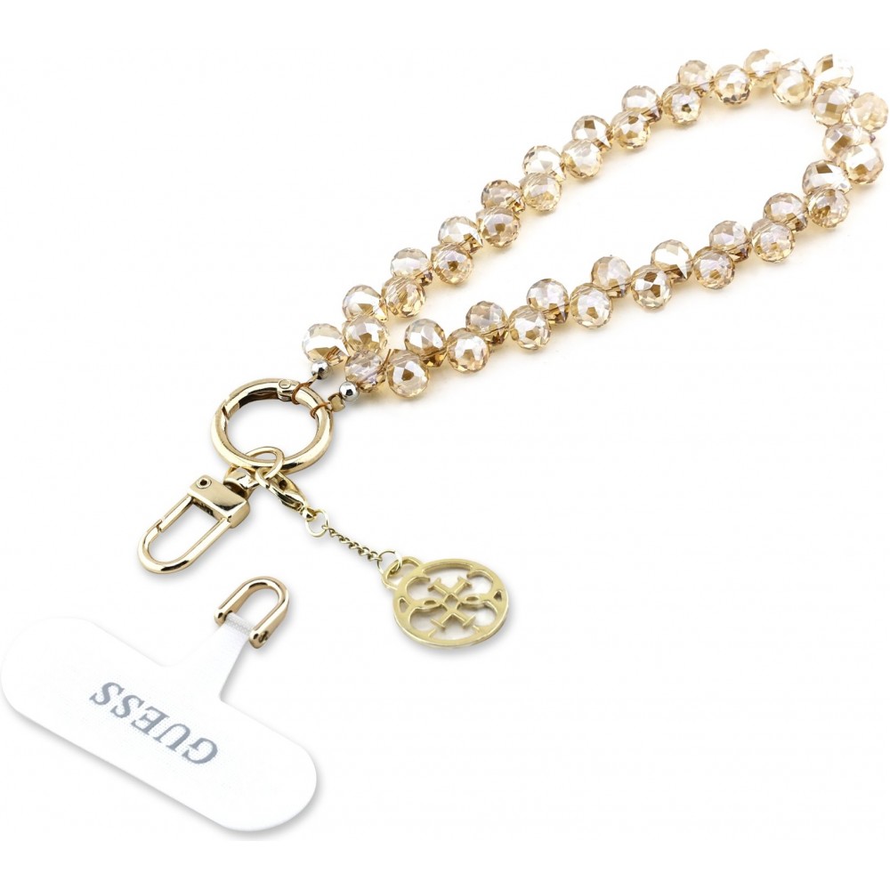 Guess Universeller Smartphone-Kettenarmband mit Tropfenperlen - Gold