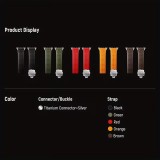 Premium Sport-Luxusarmband aus hochwertigem Gummi für Apple Watch 49/46/45/44 mm komfortabel, wasserdicht und strapazierfähig - Braun - Apple Watch 44/45/46/49 mm