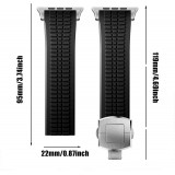 Premium Sport-Luxusarmband aus hochwertigem Gummi für Apple Watch 49/46/45/44 mm komfortabel, wasserdicht und strapazierfähig - Rot - Apple Watch 44/45/46/49 mm