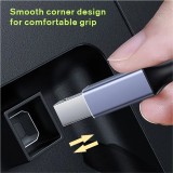 Câble adaptateur USB-B vers USB-C compatible avec différents appareils flexible léger et en nylon (2 m) - Noir