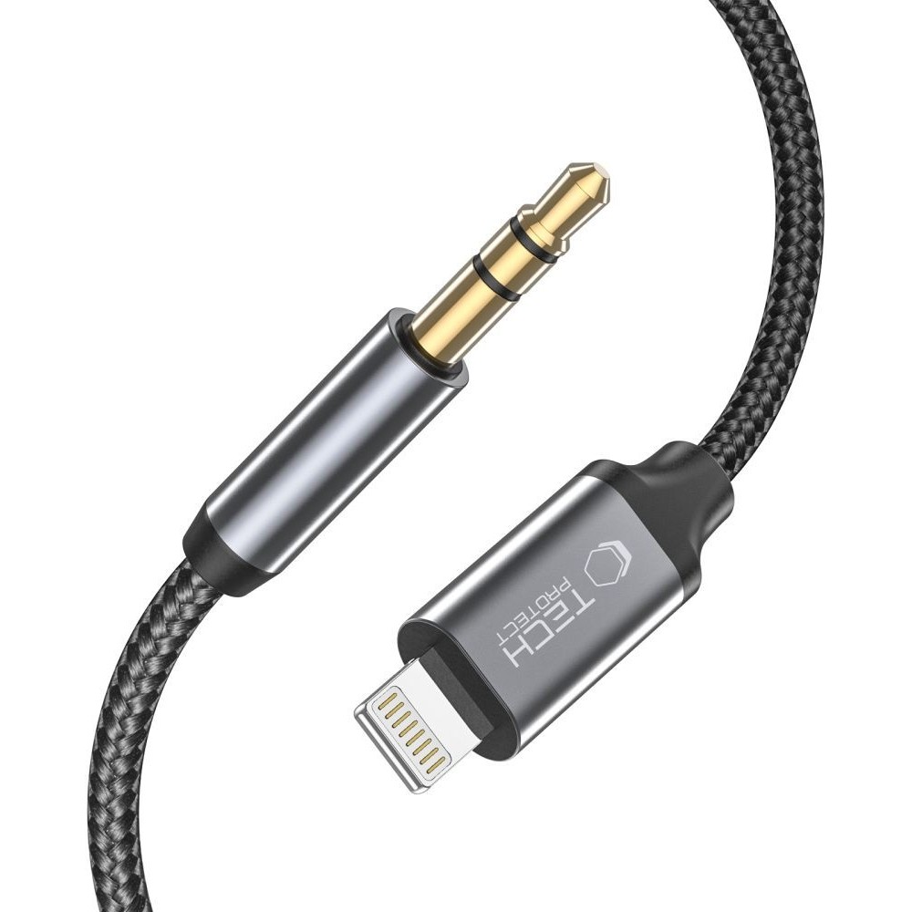 Tech-Protect UltraBoost Audio-Kabel Lightning auf Mini-Jack 3,5mm (1m) - Schwarz