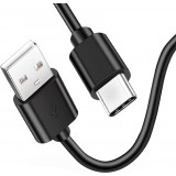 USB-C zu USB-A Ladekabel (15 cm) - Schwarz