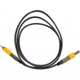 Multifunktionskabel USB-A / USB-C zu Lightning / USB-C PD 27W, ultra robust mit Textilverstärkung - Schwarz/Orange