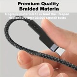 Ultra-schnelles 5-in-1 Multifunktions-Ladekabel 75W für iPhone, Apple Watch, AirPods und verschiedene USB-C-Geräte - Schwarz