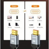 HDMI 2.1 Ultra High Speed Kabel 48Gbps 8K/60Hz 4K/120Hz HDMI Stecker/Stecker geflochten (30cm) - Silber