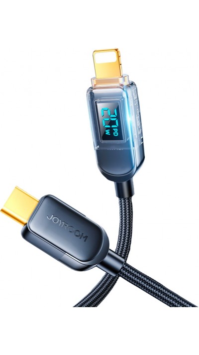 Joyroom A4 USB-C / Lightning Kabel 20W mit Display (1.2m) - Schwarz
