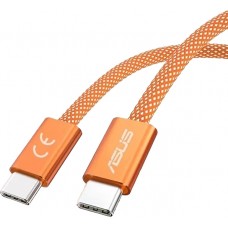 ASUS Adol USB-C Kabel 60W ultra-d&uuml;nn, geflochten 3A Schnellladung und Daten&uuml;bertragung (1m) - Orange