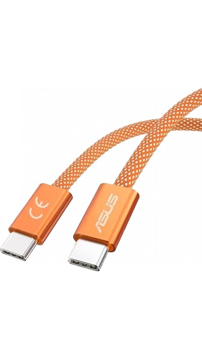 ASUS Adol USB-C Kabel 60W ultra-d&uuml;nn, geflochten 3A Schnellladung und Daten&uuml;bertragung (1m) - Orange