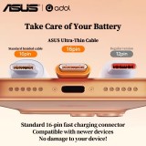 ASUS Adol USB-C Kabel 60W ultra-d&uuml;nn, geflochten 3A Schnellladung und Daten&uuml;bertragung (1m) - Orange