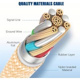 ASUS Adol USB-C Kabel 60W ultra-d&uuml;nn, geflochten 3A Schnellladung und Daten&uuml;bertragung (1m) - Orange