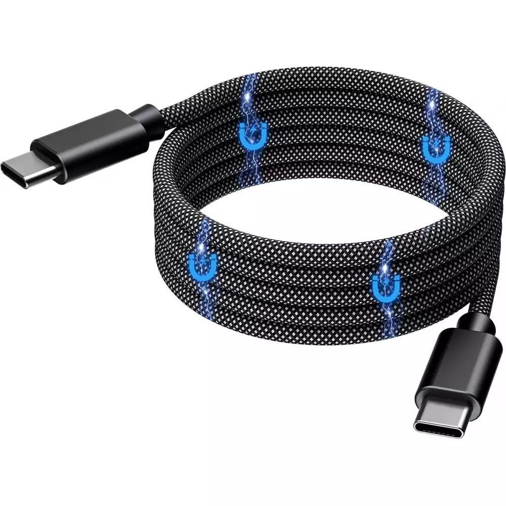 Câble USB-C vers USB-C magnétique (1.2 m) 240W avec Power Delivery 3.1 Choetech XCC-1054 - Noir
