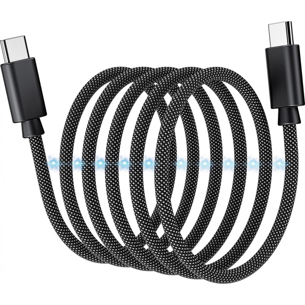 Magnetisches USB-C zu USB-C Kabel (1,2 m) 240W mit Power Delivery 3.1 Choetech XCC-1054 - Schwarz