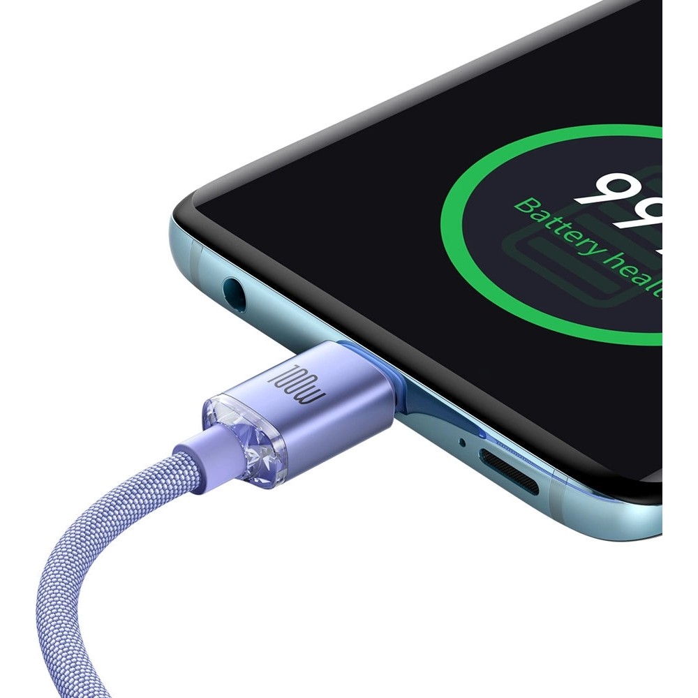 Baseus USB-C zu USB-C PD QC Kabel 100W 5A 480Mb/s (2 m) - Lila