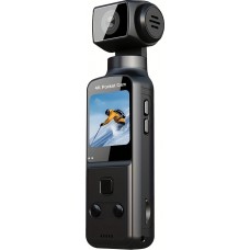 4K Tragbare Actionkamera mit 270° Rotationsobjektiv, Leicht, Wiederaufladbar für Vlogging und Reisen - Schwarz