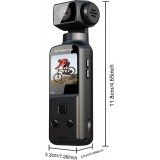 4K Tragbare Actionkamera mit 270° Rotationsobjektiv, Leicht, Wiederaufladbar für Vlogging und Reisen - Schwarz
