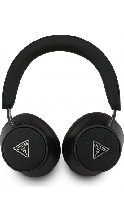 Casque Bluetooth Guess PU Saffiano triangle logo 45h d'autonomie assistant vocal charge rapide réduction du bruit  - Noir