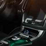 Baseus Goldener Kontaktschalter Pro Auto Ladegerät USB-A + 2x USB-C 65W Schnellladung - Grau