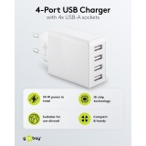 Goobay Multiport Ladegerät 30W 4 USB-A Anschlüsse - Weiss