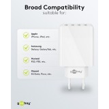 Goobay Multiport Ladegerät 30W 4 USB-A Anschlüsse - Weiss