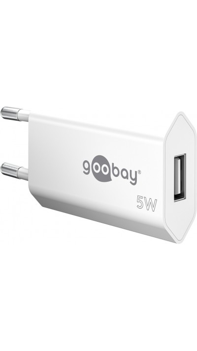 Goobay USB-A Ladeger&auml;t 5W Kompaktes Wandladeger&auml;t USB - Weiss