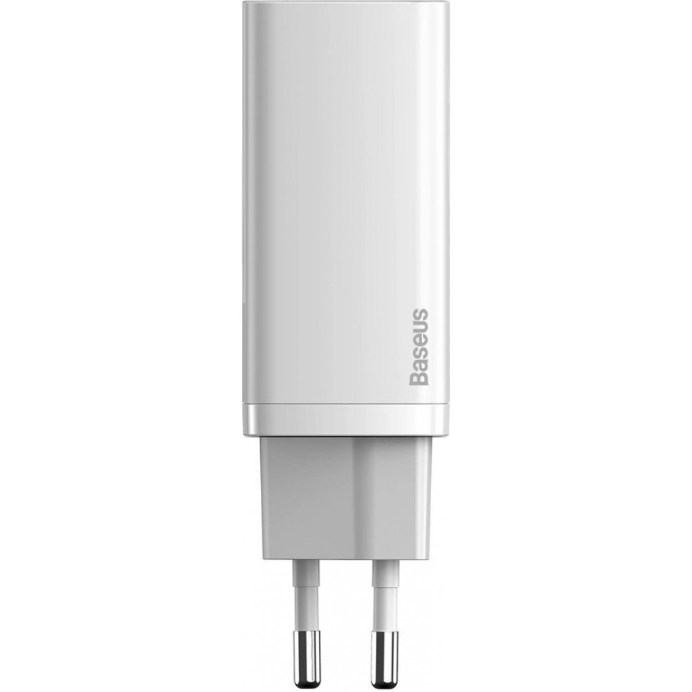 Baseus GaN2 Lite 65W USB-A / USB-C Schnellladegerät Quick Charge 3.0 Power Delivery - Weiss