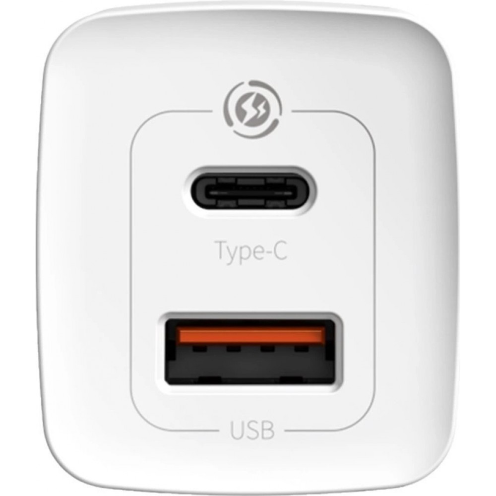 Baseus GaN2 Lite 65W USB-A / USB-C Schnellladegerät Quick Charge 3.0 Power Delivery - Weiss