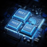 Choetech TC0024 165W Ultra Schneller Auto Ladegerät mit 2x USB-C PD 3.1 + 1x USB-A Schnellladeanschluss - Schwarz