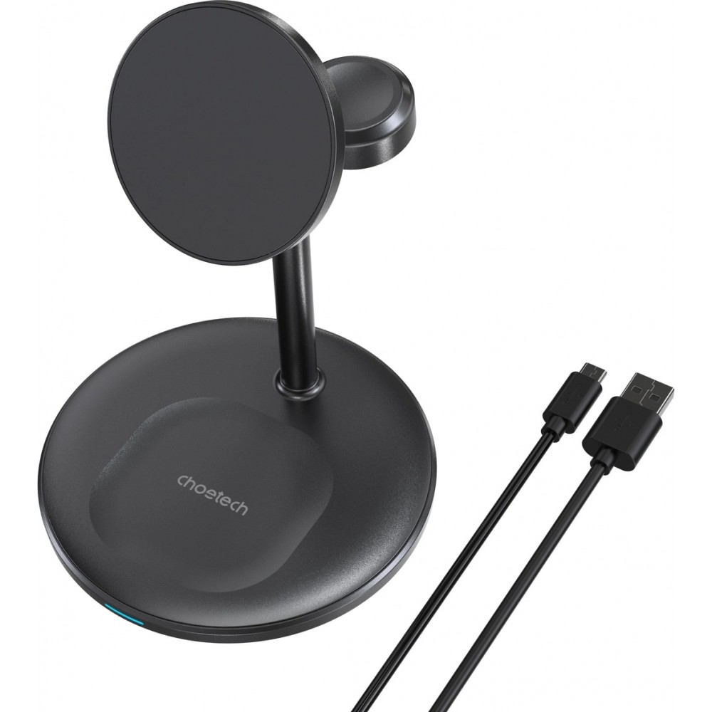 Choetech T585-F - Magnetische 3-in-1 Wireless Lade Station für iPhone / AirPods Pro / Apple Watch - Schwarz