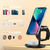 Choetech T585-F - Magnetische 3-in-1 Wireless Lade Station für iPhone / AirPods Pro / Apple Watch - Schwarz