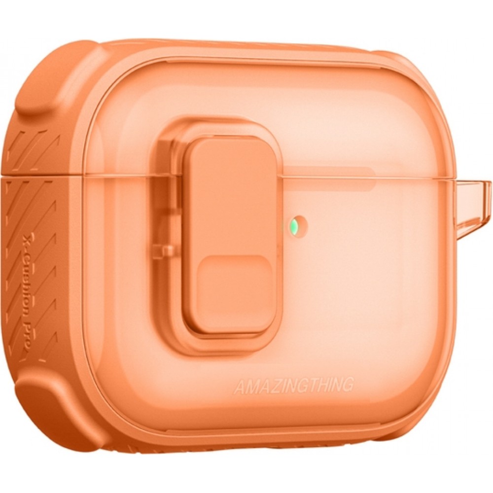AirPods 3 Case H&uuml;lle - AmazingThing Titan Pro Guardian Schutzh&uuml;lle innovativ - Orange