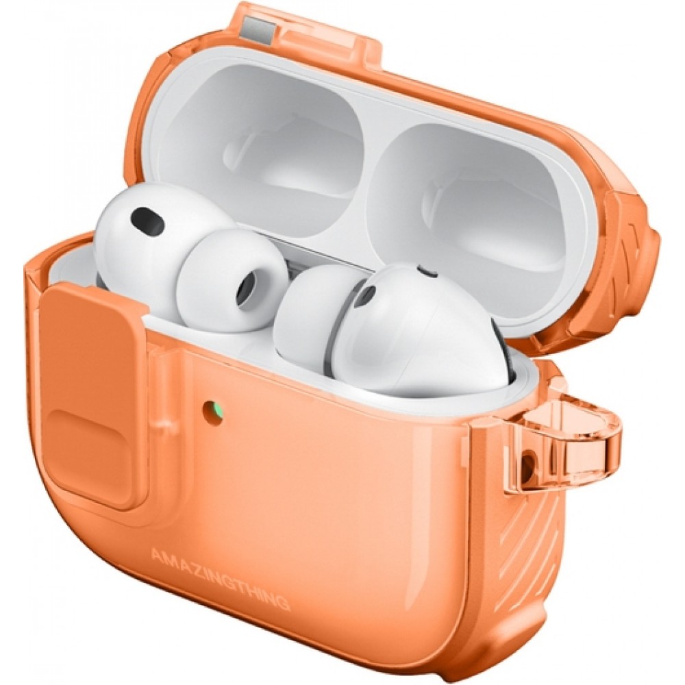 AirPods 3 Case H&uuml;lle - AmazingThing Titan Pro Guardian Schutzh&uuml;lle innovativ - Orange