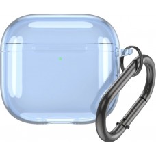 AirPods 4 Case H&uuml;lle - Transparente TPU Silikon - Blau