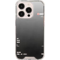 iPhone 14 Pro Case Hülle - Spiegel-Effekt Silikon-Kamera mit verstärkten Ecken - Silber