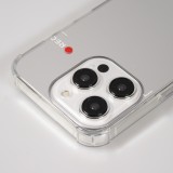 iPhone 14 Pro Case Hülle - Spiegel-Effekt Silikon-Kamera mit verstärkten Ecken - Silber