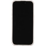 iPhone 15 Case Hülle - Spiegel-Effekt Silikon-Kamera mit verstärkten Ecken - Silber