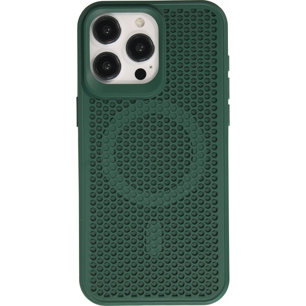iPhone 15 Pro Max Case Hülle - Ultra-leicht und luftig mit MagSafe-kompatiblem Gitterdesign - Grün