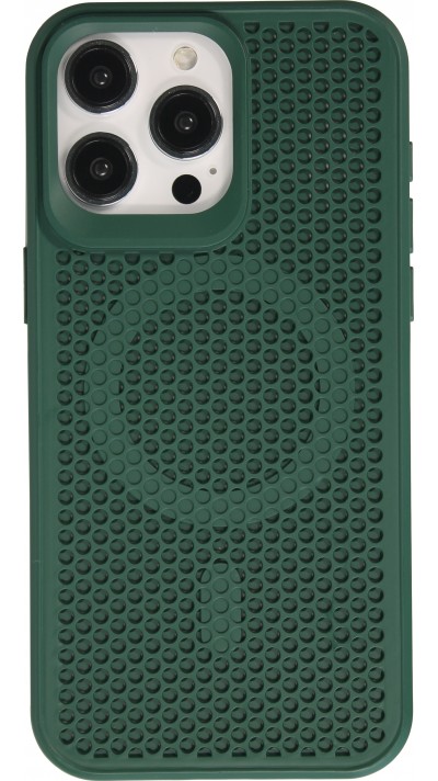 iPhone 15 Pro Max Case Hülle - Ultra-leicht und luftig mit MagSafe-kompatiblem Gitterdesign - Grün