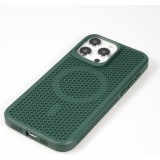 iPhone 15 Pro Max Case Hülle - Ultra-leicht und luftig mit MagSafe-kompatiblem Gitterdesign - Grün