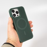 iPhone 15 Pro Max Case Hülle - Ultra-leicht und luftig mit MagSafe-kompatiblem Gitterdesign - Grün