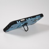 iPhone 16 Case H&uuml;lle - Armor Silikon-Ecken-Schutz mit St&uuml;tzring - Hellblau