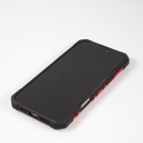iPhone 16 Case H&uuml;lle - Armor mit Silikon-Eckschutz und St&uuml;tzring - Rot